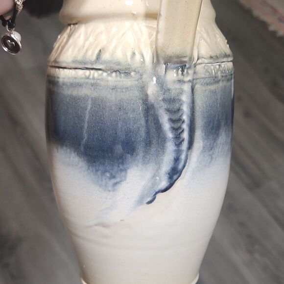 Vintage Signed XL Tall Water Pitcher Or Vase Studio Pottery - Picture 6 of 8